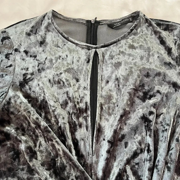 Zara Velvet Gray Dress - Picture 5 of 6